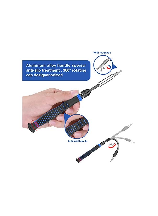 PROMASS promass Precision Screwdriver Set, 126 in 1 Magnetic Screwdriver Kit, Multi-function Professional Repair Tool Kit with Portable Oxford Bag for Phone Laptop PC Watch Electronics and More -Black  - Image 3