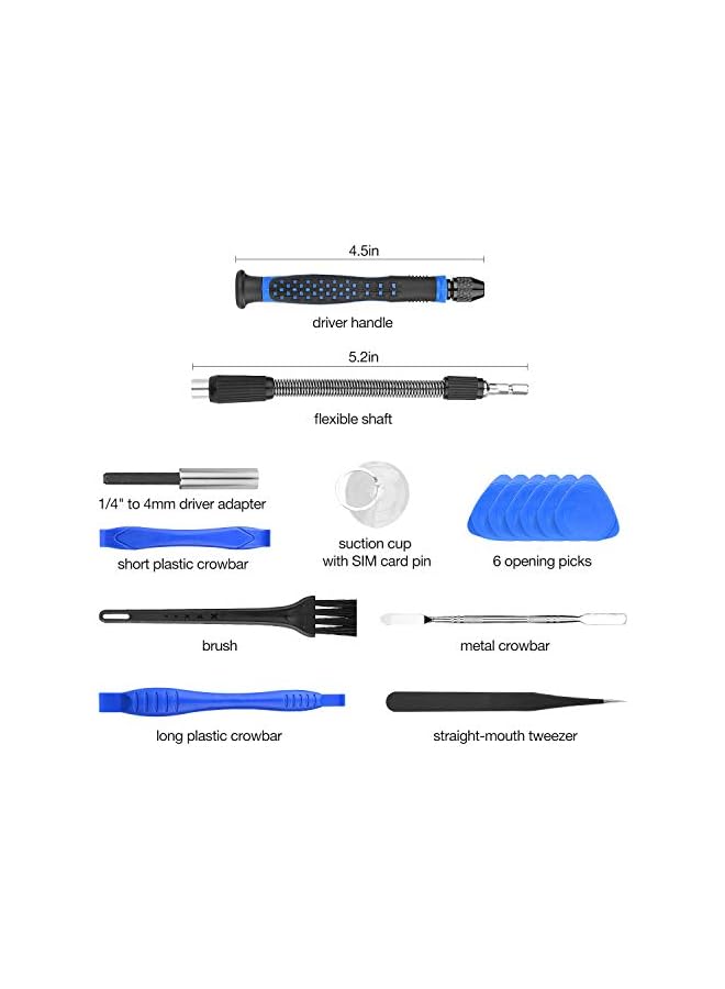 PROMASS promass Precision Screwdriver Set, 126 in 1 Magnetic Screwdriver Kit, Multi-function Professional Repair Tool Kit with Portable Oxford Bag for Phone Laptop PC Watch Electronics and More -Black  - Image 5