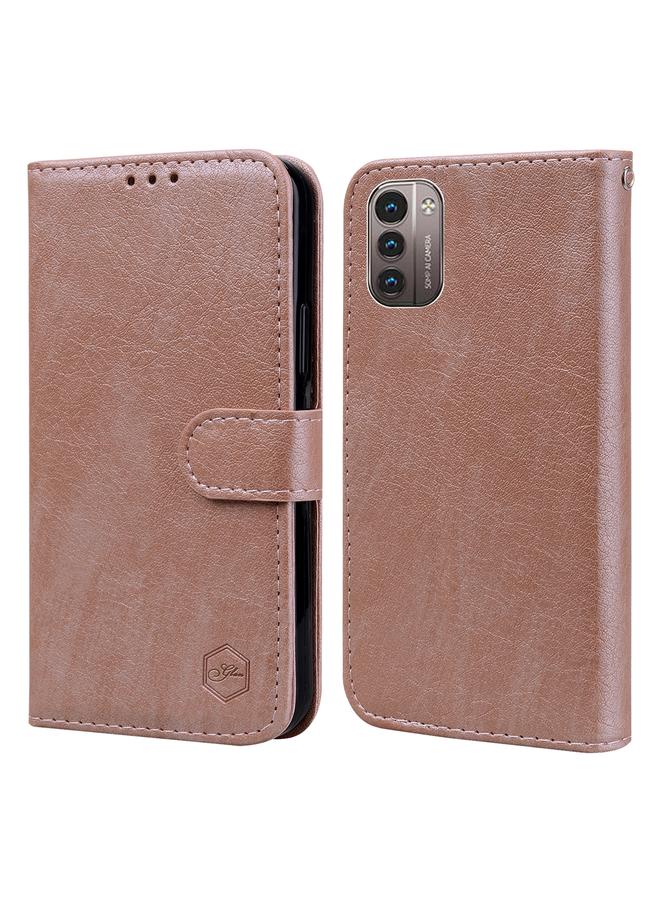 اس-توب جراب لهاتف Nokia G21 / G11 مصنوع من جلد البولي يوريثان الحراري وملمس زيتي - Image 1