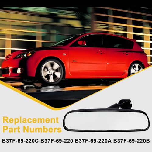 LLYZFED B37F-69-220C Interior Rear View Windshield Mirror Fit for Mazda 2 3 5 CX-7 CX-9 MX-5 Miata RX-8 2007-2015, Replace# B37F-69-220 B37F-69-220A B37F-69-220B - Image 3