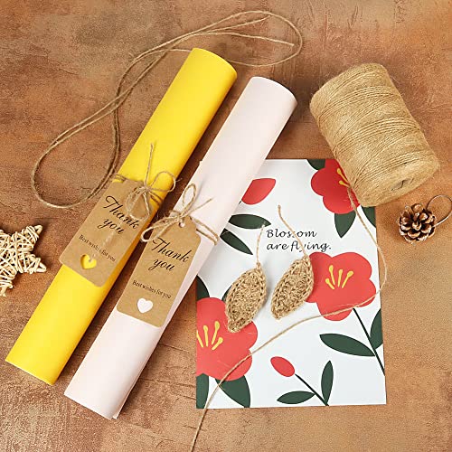 Tenn Well Natural Jute Twine, 984 Feet 2Ply 1mm Thin Brown Twine String for Crafts, Crocheting, Gift Wrapping, Gardening, Farmhouse Decor, Christmas Ornaments - Image 5