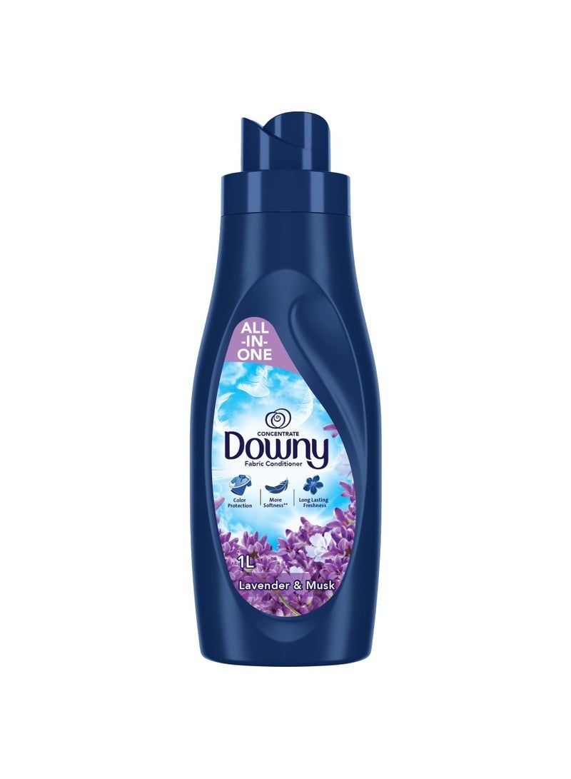 Downy Experience Luxurious Laundry: 1L Lavender & Musk Fabric Softener Concentrate - Guards Colors, Boosts Softness - Image 1