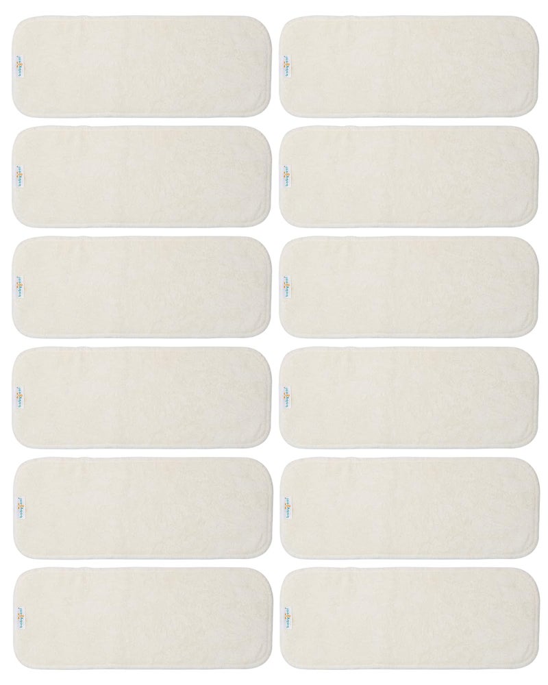 Babygoal Cloth Diaper Inserts 12pcs,4 Layers Rayon from Bamboo Inserts for Cloth Diapers and Cloth Diapers Covers,12MB - Image 1