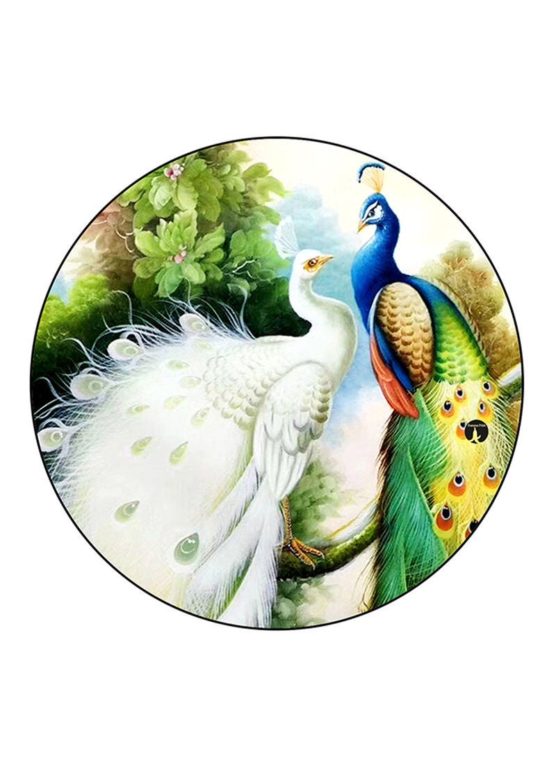 Birds Printed Mouse Pad  Round  Multicolour