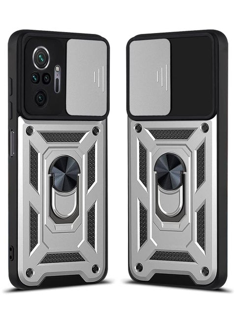 Shield Full Protection Case With Metal Ring &Slide Camera Cover For redmi note 10 pro case