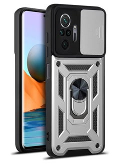 Generic Shield Full Protection Case With Metal Ring &Slide Camera Cover For redmi note 10 pro case  - Image 2