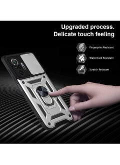Generic Shield Full Protection Case With Metal Ring &Slide Camera Cover For redmi note 10 pro case  - Image 3