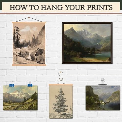 LANCHI95 15 PCS Vintage Wall Decor - Vintage Art Prints, Rustic Gallery Wall Print, French Country Nature Landscape Painting, Moody Vintage Poster Picture for Bedroom (UNFRAMED) (Unframed, V Art 3) - Image 5