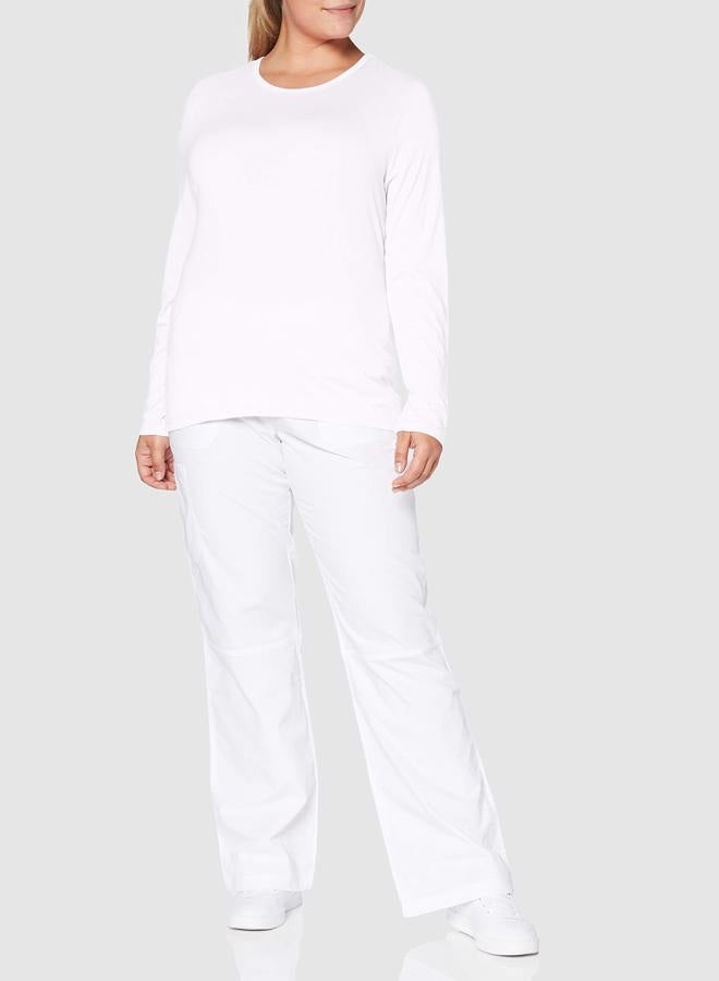 Sivvan Women's Comfort Long Sleeve T-Shirt/Underscrub Tee - S8500 - White - XS - Image 3