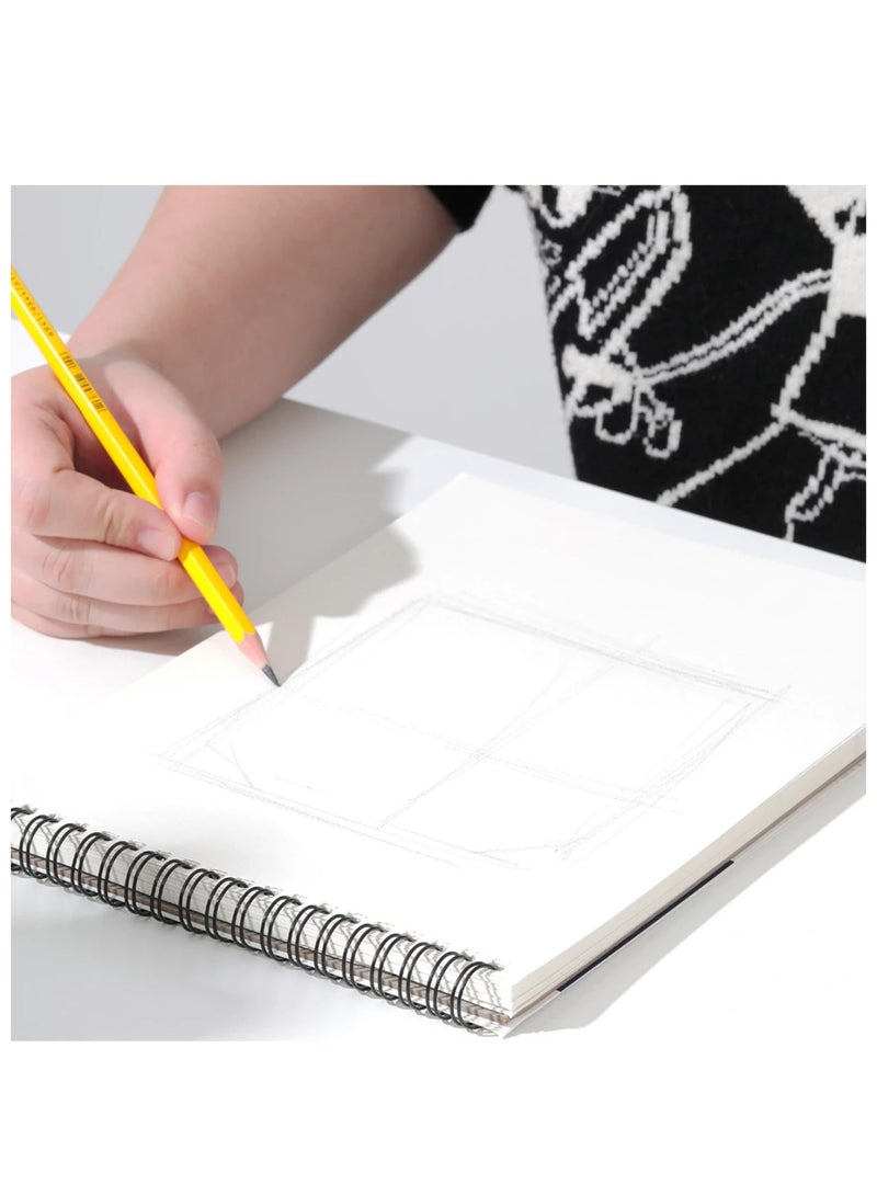 Deli دفتر رسم حلزوني بحجم B5 مع 40 ورقة بسماكة 100 جرام - Image 3