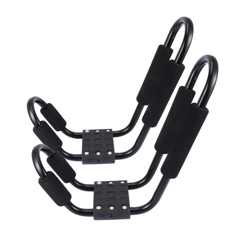 2 Pack Detachable Car Roof Luggage Shelf Durable Kayak Canoe Rack Easy Install Storage For Vehicle Roof Black - Image 2