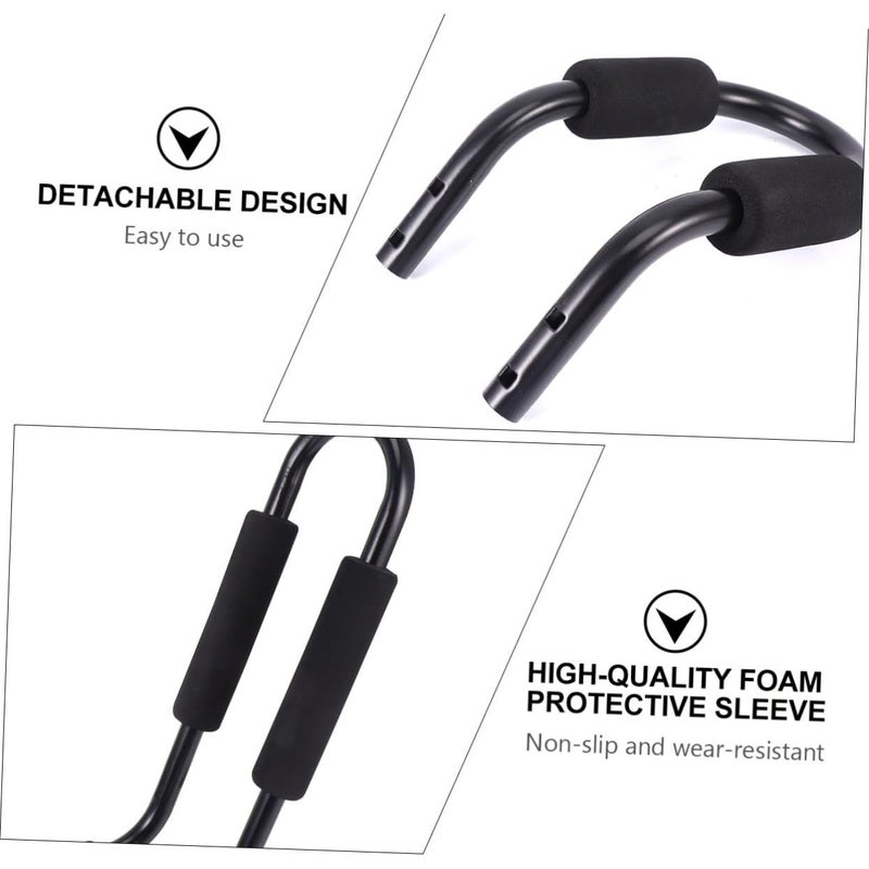 2 Pack Detachable Car Roof Luggage Shelf Durable Kayak Canoe Rack Easy Install Storage For Vehicle Roof Black - Image 5