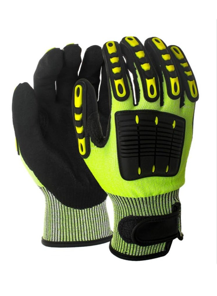 Excefore Construction Work Gloves, Safety Work Gloves, Durable, Shock-Absorbing, Anti-Cut, Anti-Impact, and Wear-Resistant, Warehouse Job Car Repair Utility Yard Glove for Men Women (Size: L)  - Image 1