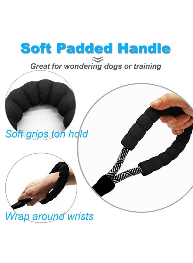 Mycicy Mycicy 2 FT Short Dog Leash- 2 Pack Traffic Leash Strong Nylon Comfortable Padded Handle- Training Short Lead for Small Medium Large Dogs (Black+Blue) - Image 2