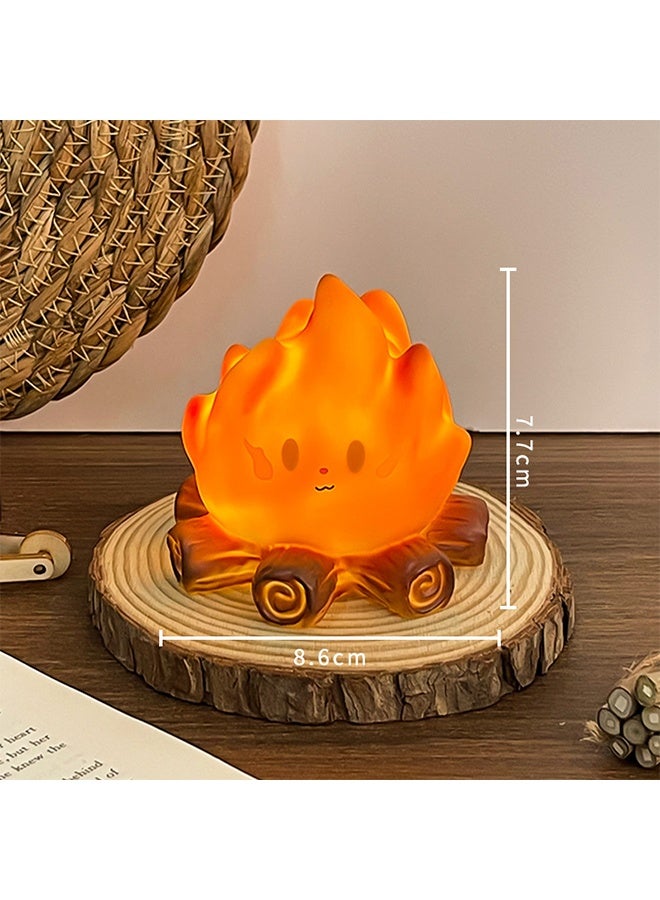 Campfire Night Light, Portable Flame Lamp with White Noise, Cute Silicone Flameless Candle Lights,Suitable for Kids lamp Bedroom, Indoor/Outdoor and Home Decoration - Image 2