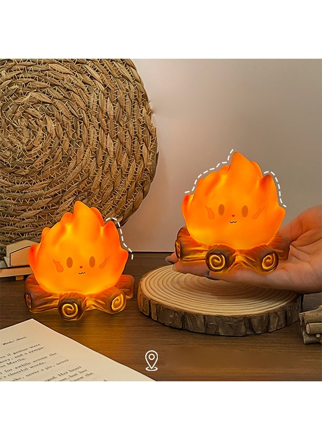 Campfire Night Light, Portable Flame Lamp with White Noise, Cute Silicone Flameless Candle Lights,Suitable for Kids lamp Bedroom, Indoor/Outdoor and Home Decoration - Image 3