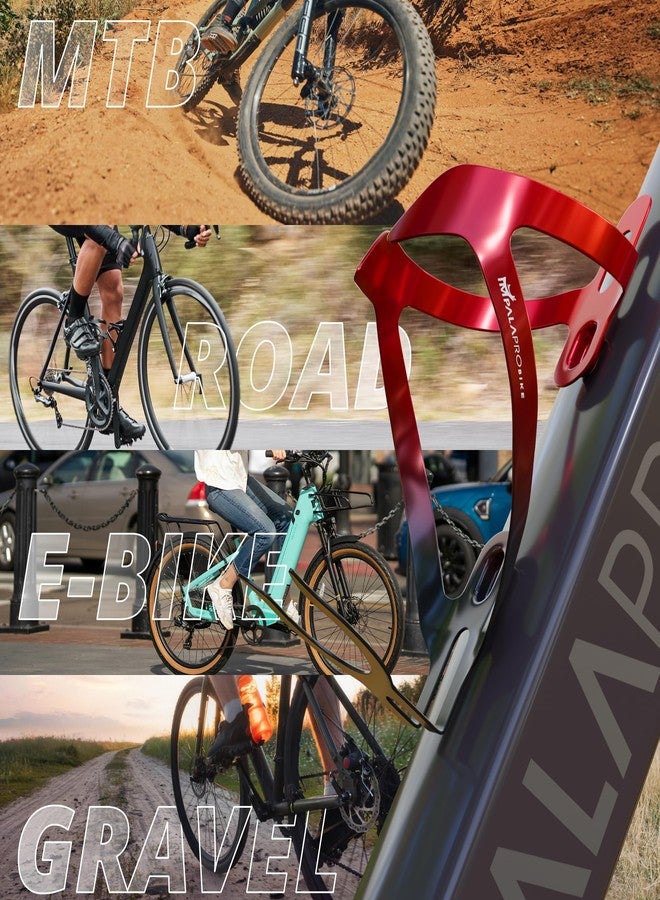 IMPALAPRO Aluminum Bike Water Bottle Cage for MTB & Road – Ultralight 26 g Front-Access Design – Secure Bicycle Bottle Holder Compatible with Standard & Disposable Water Bottles (red 1pc) - Image 5