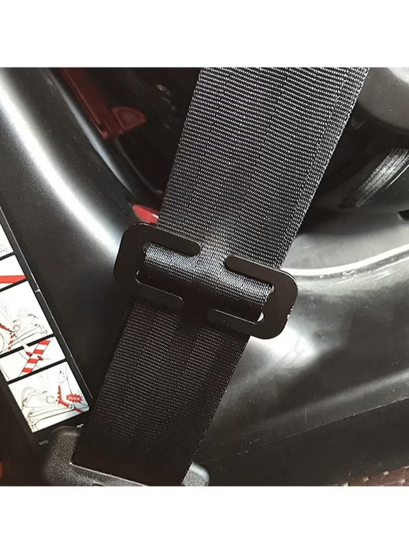 38MM Metal E-shaped Seat Belt Adjustment Buckle, 2 Pack Shoulder Strap Positioner Car Child Safety Locks Clips Hardware Accessories Black - Image 5