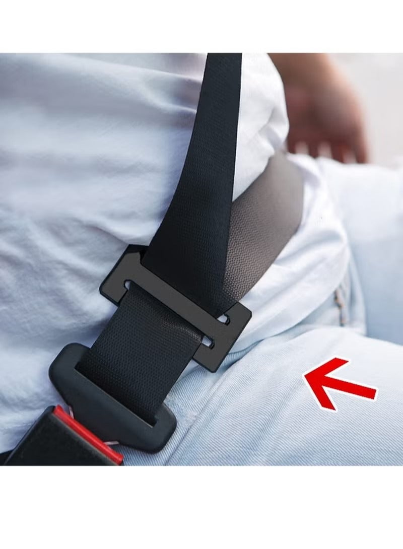 38MM Metal E-shaped Seat Belt Adjustment Buckle, 2 Pack Shoulder Strap Positioner Car Child Safety Locks Clips Hardware Accessories Black - Image 3