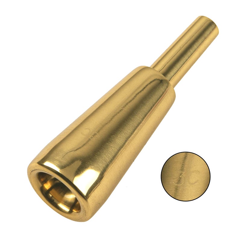 Yootones 1Pcs Yootones 9.8mm Outer Diameter 3C Heavy-Duty Trumpet Mouthpiece Compatible with Trumpet Accessories (Gold) - Image 2