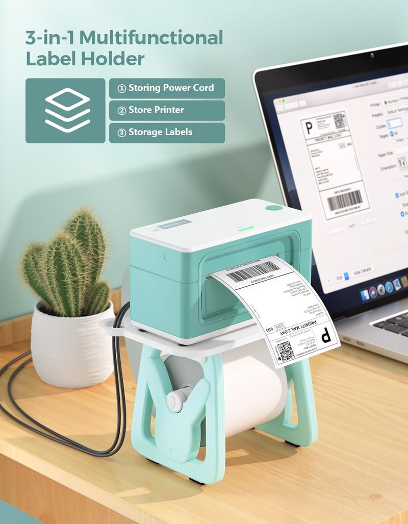 MUNBYN Label Holder for Rolls and Fanfold Labels, Thermal Sticker Holder for Desktop Thermal Printer, Accessory Supplies for Home, Office, Small Business - Image 2