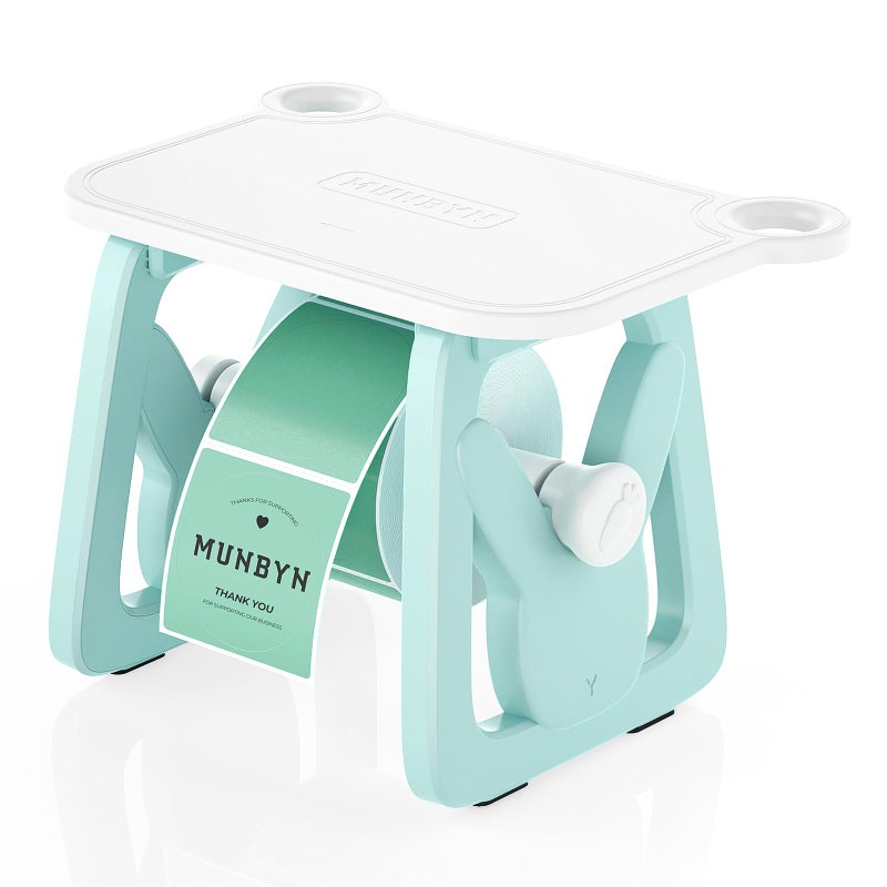 MUNBYN Label Holder for Rolls and Fanfold Labels, Thermal Sticker Holder for Desktop Thermal Printer, Accessory Supplies for Home, Office, Small Business - Image 1