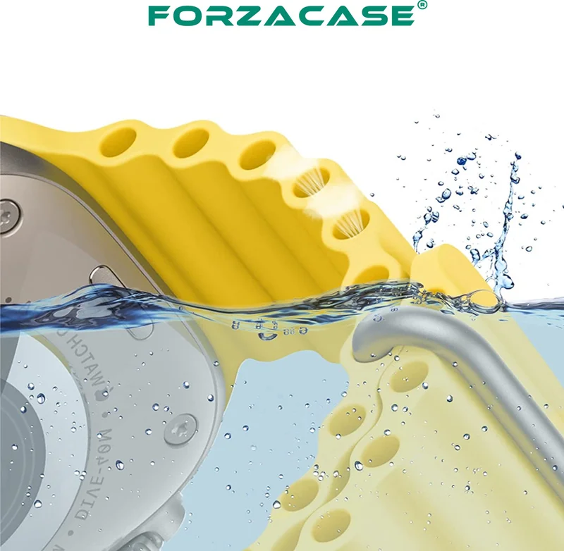 Forzacase Corrugated Ocean Silicone Band Strap for Apple Watch 9 41MM - FC006