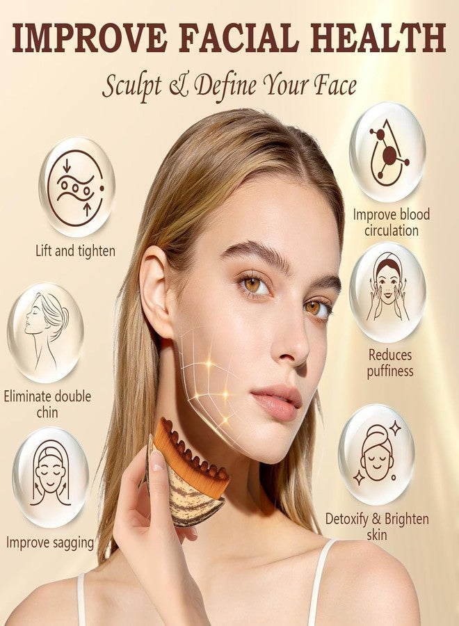 ZTOCOZ Lymphatic Contour Foundation Brush for Facial Sculpting & Lymphatic Massage - Soft Dense Bristles Makeup & Skincare Application Brush for Smooth Foundation Blending, Jawline & Face Contouring - Image 5