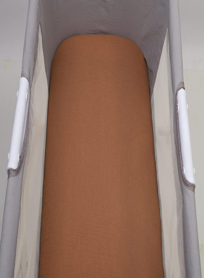 Onacosht Muslin Bassinet Sheets 33" x 19" Compatible with Mika Micky, KoolaBaby (3 in 1), BabyBond, HARPPA and RICUTON Bedside Bassinet, 2 Pack for Baby Boy and Girl, Natural and Rainbow - Image 5