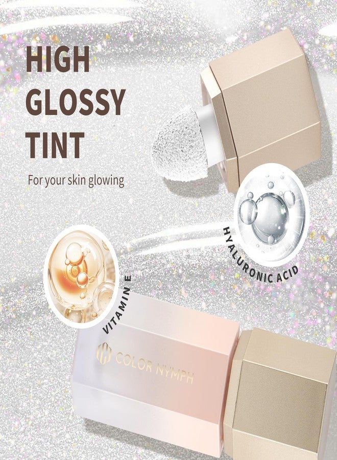 Color Nymph Gel Liquid Highlighters Chameleon Liquid Makeup Highlighter With Sponge Tip For Face Eye Body Cream Glint Highlighter - 02# Fluorescent Light Purple - Image 3