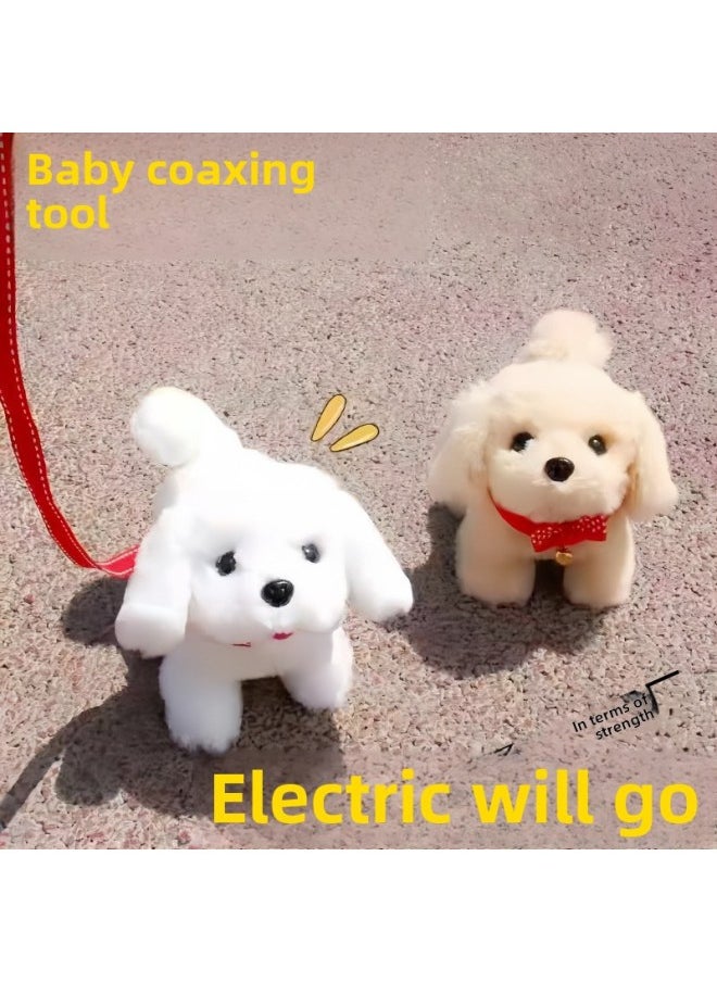 Simulation Plush Toy Dog Children's Toy Can Walk Can Call Electric Puppy Boy Electronic Pet Dog-Color:Labrador Brown-Specification:Rechargeable Battery Set Of Ten Collars And Ten Bow Ties  - Image 3