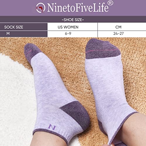 NinetoFiveLife Womens Ankle Socks Girls Socks Cotton Low Cut Athletic Running,Soft,Comfortable,Breathable 6 Pairs - Image 2