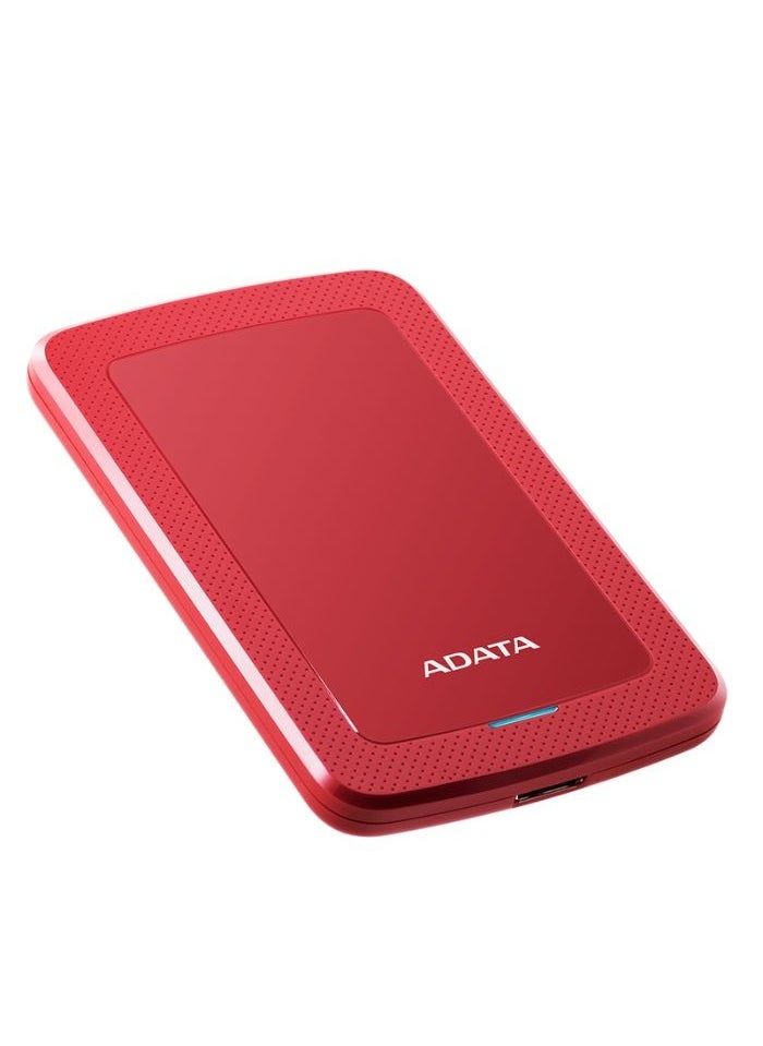 ADATA - HV300 2TB External HDD Slim Hard Drive | Compatible with PS5 XBOX for Superfast Gaming Fast Data Transfer | Red - Image 1
