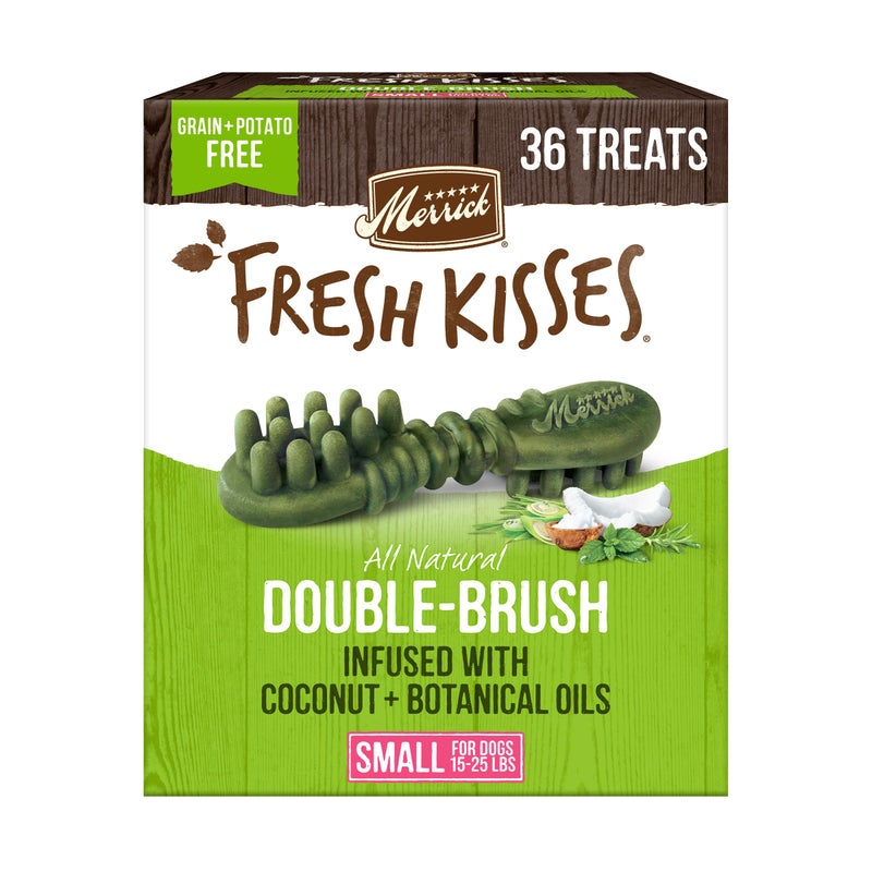Merrick Fresh Kisses Natural Dental Chews Infused With Coconut And Botanical Oils For Small Dogs 15-25 Lbs - 36 ct. Box - Image 1