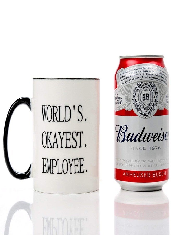 Mecai Funny Office Mug-Worlds Okayest Employee- Present for Coworker Ceramic Coffee Mugs Boss Gifts Work Appreciation Award - Image 4