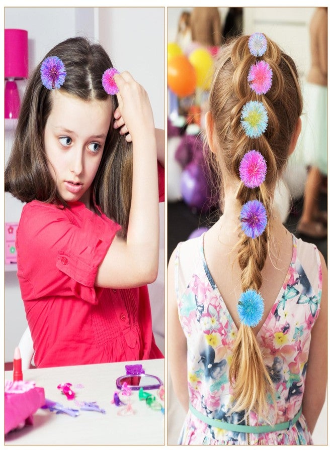Beaupretty Hair Clips, 6 Pieces Colorful Hair Clips with Fuzzy Pom Pom for Teens, Women, Girls - Image 3