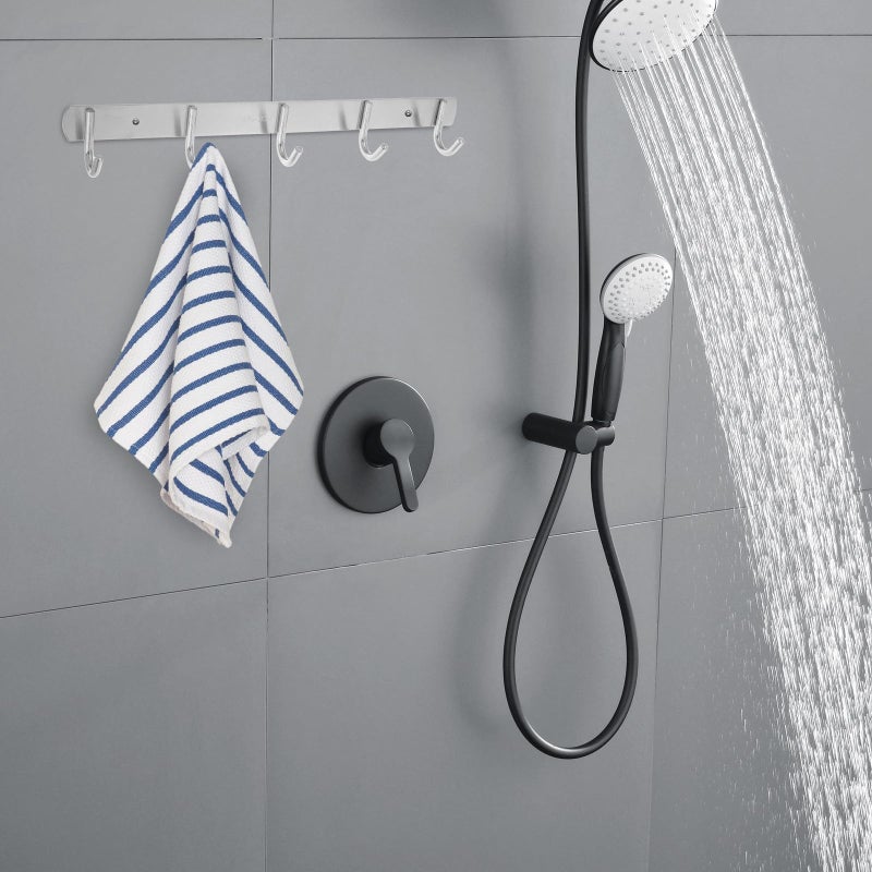 Stainless Steel Towel Hanger 5 Hooks Wall Mounted Bathroom Robe Storage Hook - Image 4