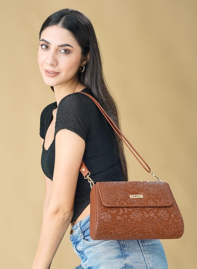 Fargo PU Women's Cross-Body Sling Bag (Tan) - Image 2