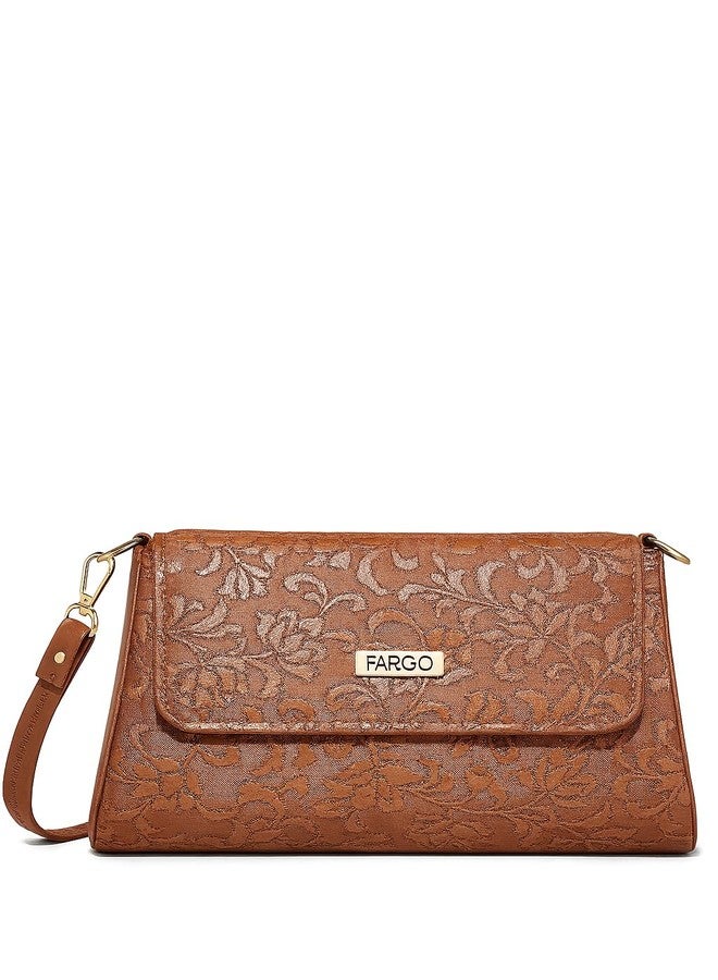 Fargo PU Women's Cross-Body Sling Bag (Tan) - Image 1