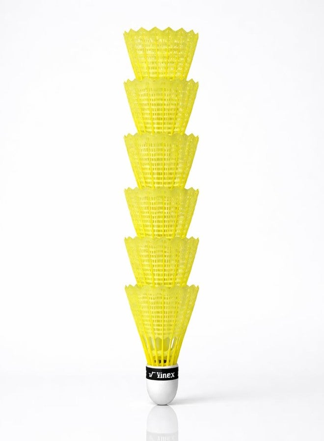 Vinex Speed Shuttlecock Plastic (Pack of 6) - Lightweight Plastic Badminton Shuttlecock, Durable Nylon Shuttle for Indoor & Outdoor Play, High Speed Training & Match Use - Image 4