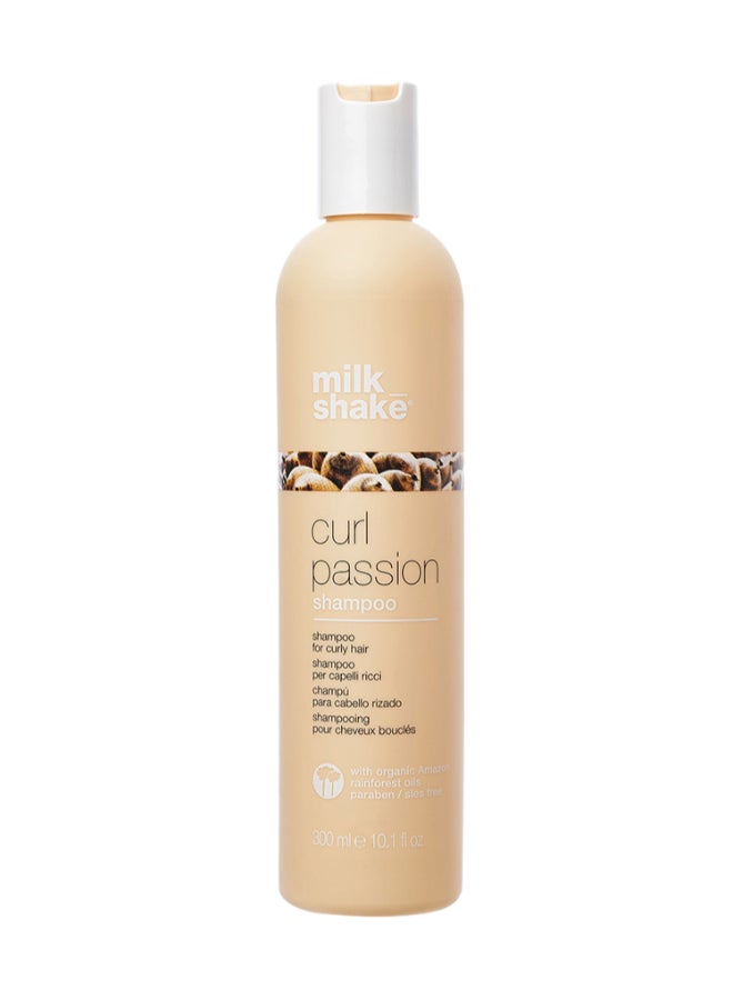 Milk Shake Curl Passion Shampoo with Organic Pracaxi & Babassu Oils – Paraben & SLES Free Hydrating Shampoo for Curly Hair – Enhances Shine, Reduces Frizz, Softens & Defines Long-Lasting Bouncy Curls, 300ml - Image 1