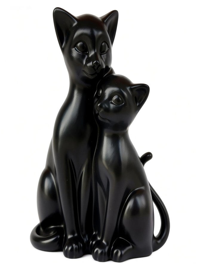 JOOMBE Black Cat Couple Statue Creative Artistic Animal Sculpture for Lovers Modern Living Room Decor for Families Creative Gift for Female Cat Lovers - Image 1