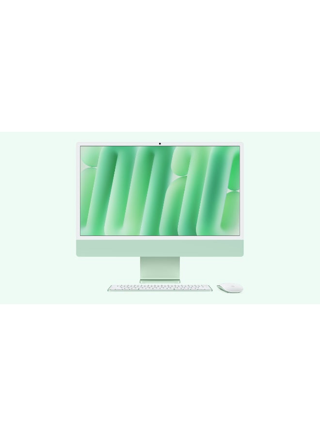 ابل  آي ماك 24 بوصة مع شاشة ريتينا 4.5K، شريحة M4، معالج 10 نواة CPU ومعالج 10 نواة GPU/16 جيجابايت RAM/512 جيجابايت SSD/macOS - Image 1