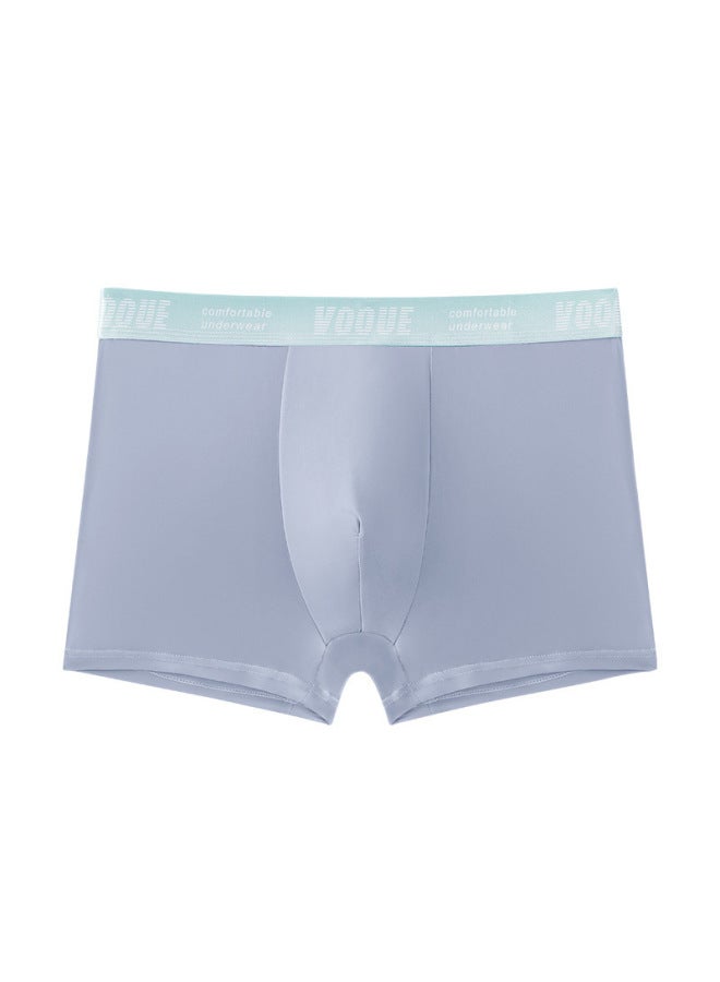 Nylon Ultra-thin Ice Silk Seamless Men's Simple Letter Print Mid-waist Breathable High-elastic 7a Polylactic Acid Briefs