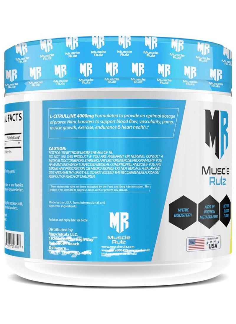 Muscle Rulz L-CITRULLINE 4000mg Unflavored 180g, 45 Servings  - Image 3