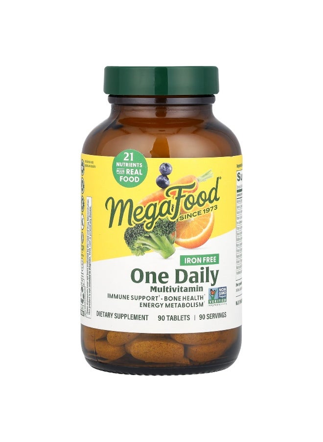 MegaFood MegaFood, One Daily Multivitamin, Iron Free , 90 Tablets  - Image 1