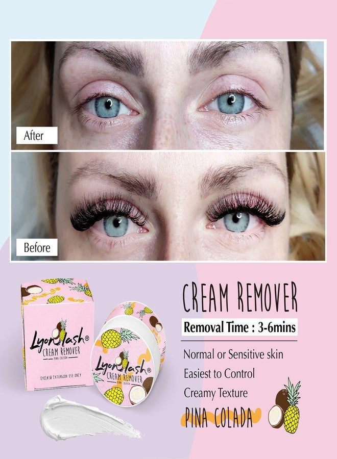 Lyon Lash Pro Gentle Eyelash Extension Cream Remover 15g 0.51fl. oz | Removes Lash Extension Glue Effectively| Low Irritation for Sensitive Skin | Essential Lash Extensions Supplies (Pina Colada) - Image 3