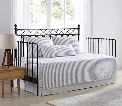 Stone Cottage - Daybed Set, Reversible Cotton Bedding with Matching Shams & Deco Pillow, Pre-Washed for Added Softness (Willow Way Grey, Daybed) - Image 3