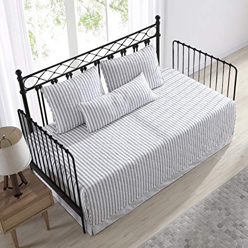 Stone Cottage - Daybed Set, Reversible Cotton Bedding with Matching Shams & Deco Pillow, Pre-Washed for Added Softness (Willow Way Grey, Daybed) - Image 4