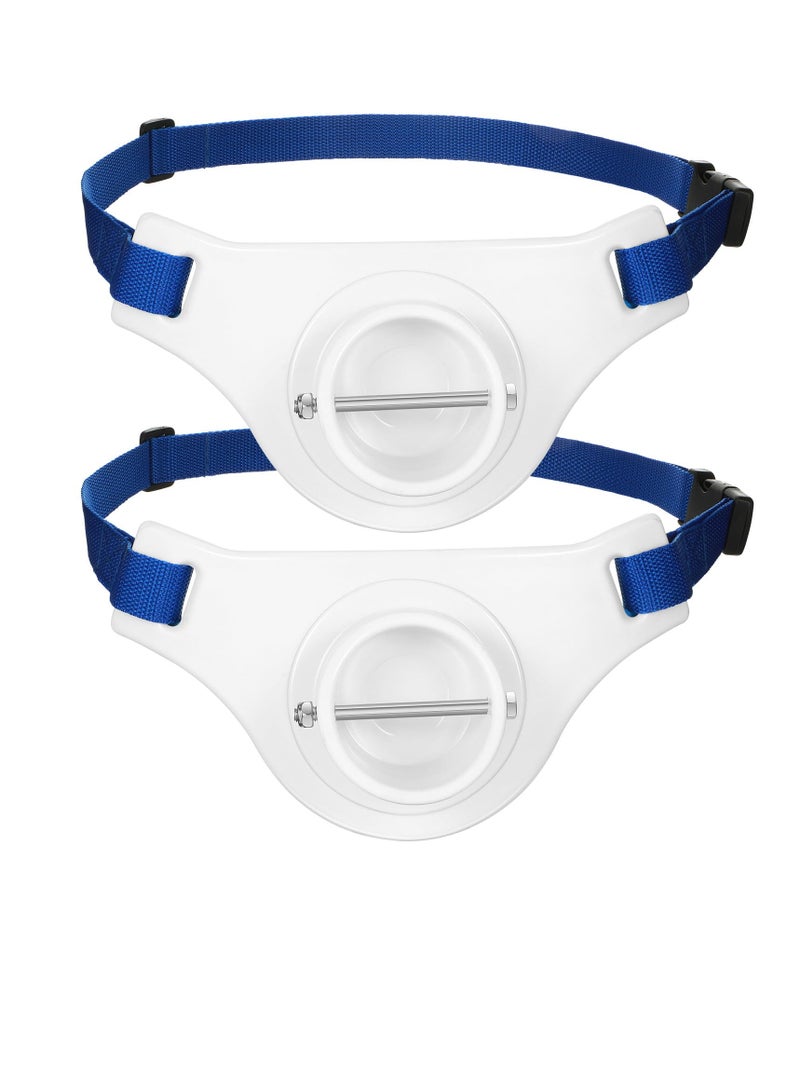 Excefore حزام صيد للخصر لحامل القضيب، 2 قطعة حزام قتال للرجال والنساء، حزام قضيب الصيد، حامل قضيب الصيد، جيمبال ABS مع دبوس قفل من الفولاذ المقاوم للصدأ، أبيض - Image 1